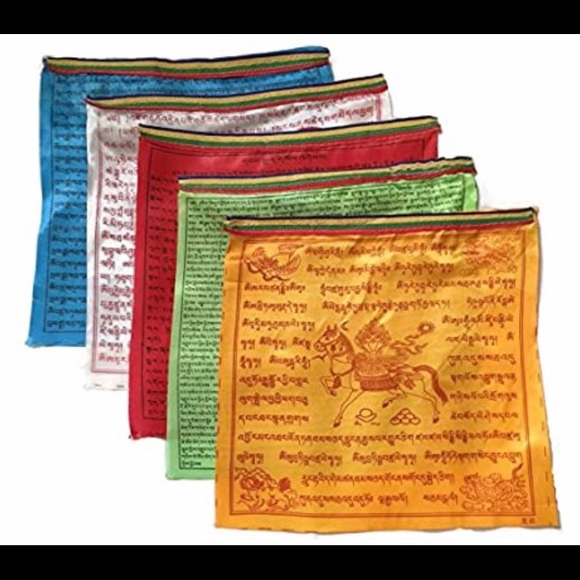 NEW Tibetan Prayer Flags 14” x 14” large - Picture 2 of 4